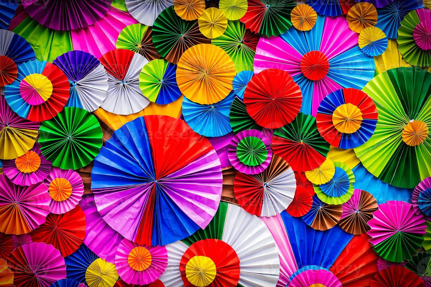 Colorful paper flower abstract for background photo