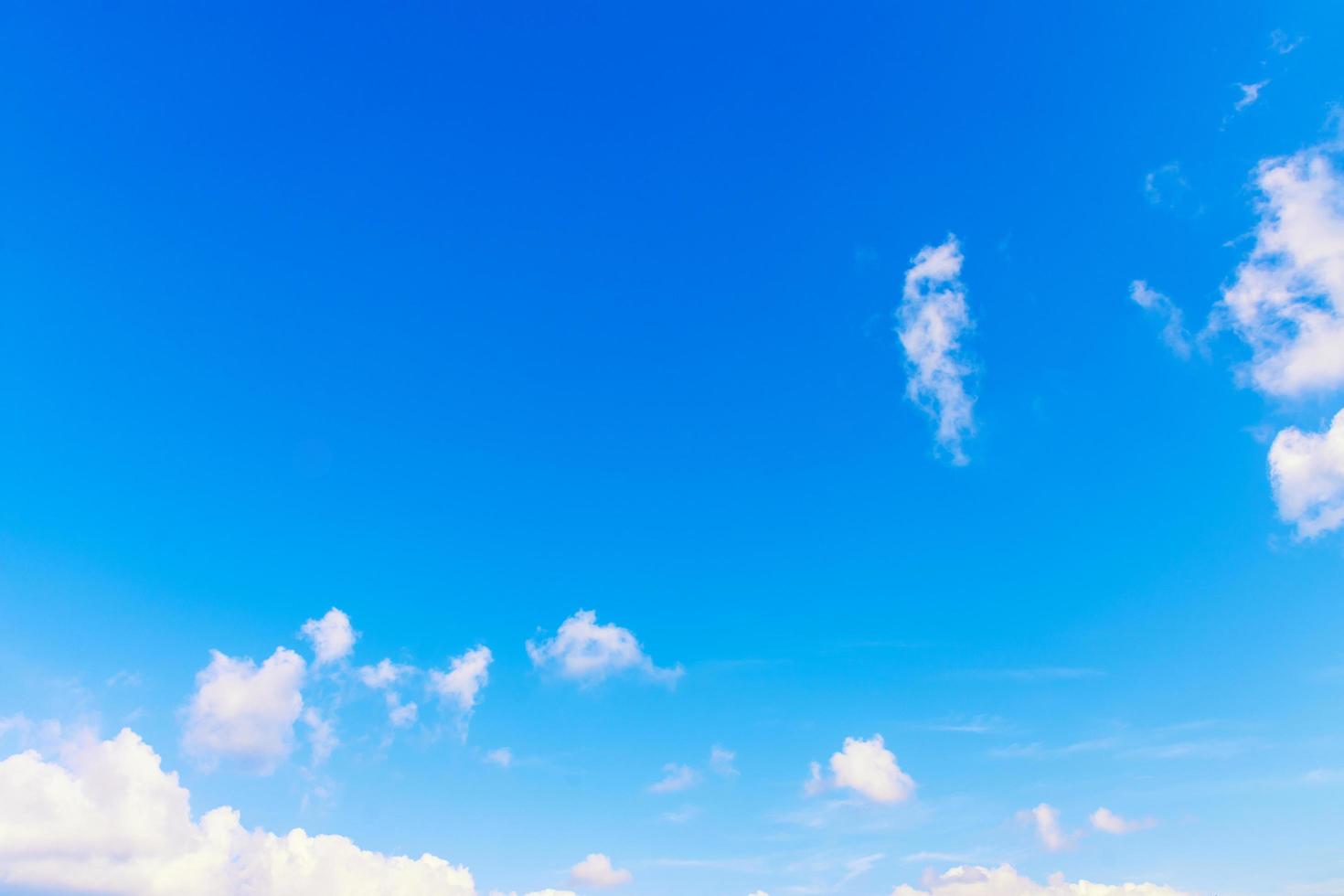 Blue sky with clouds background photo