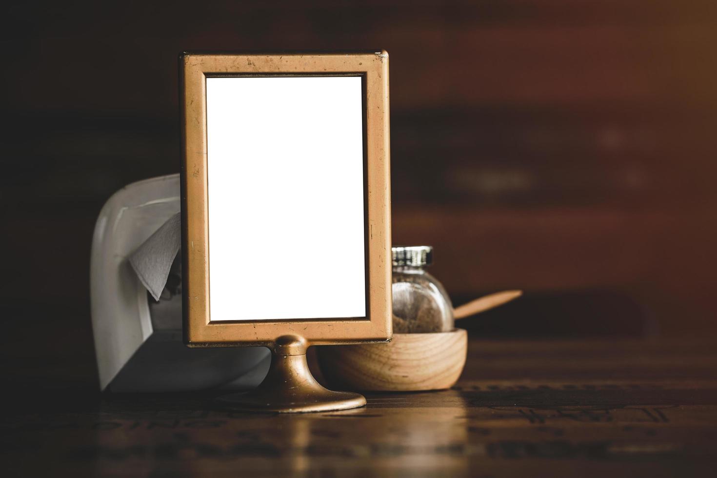 Banner bank mock up frame photo