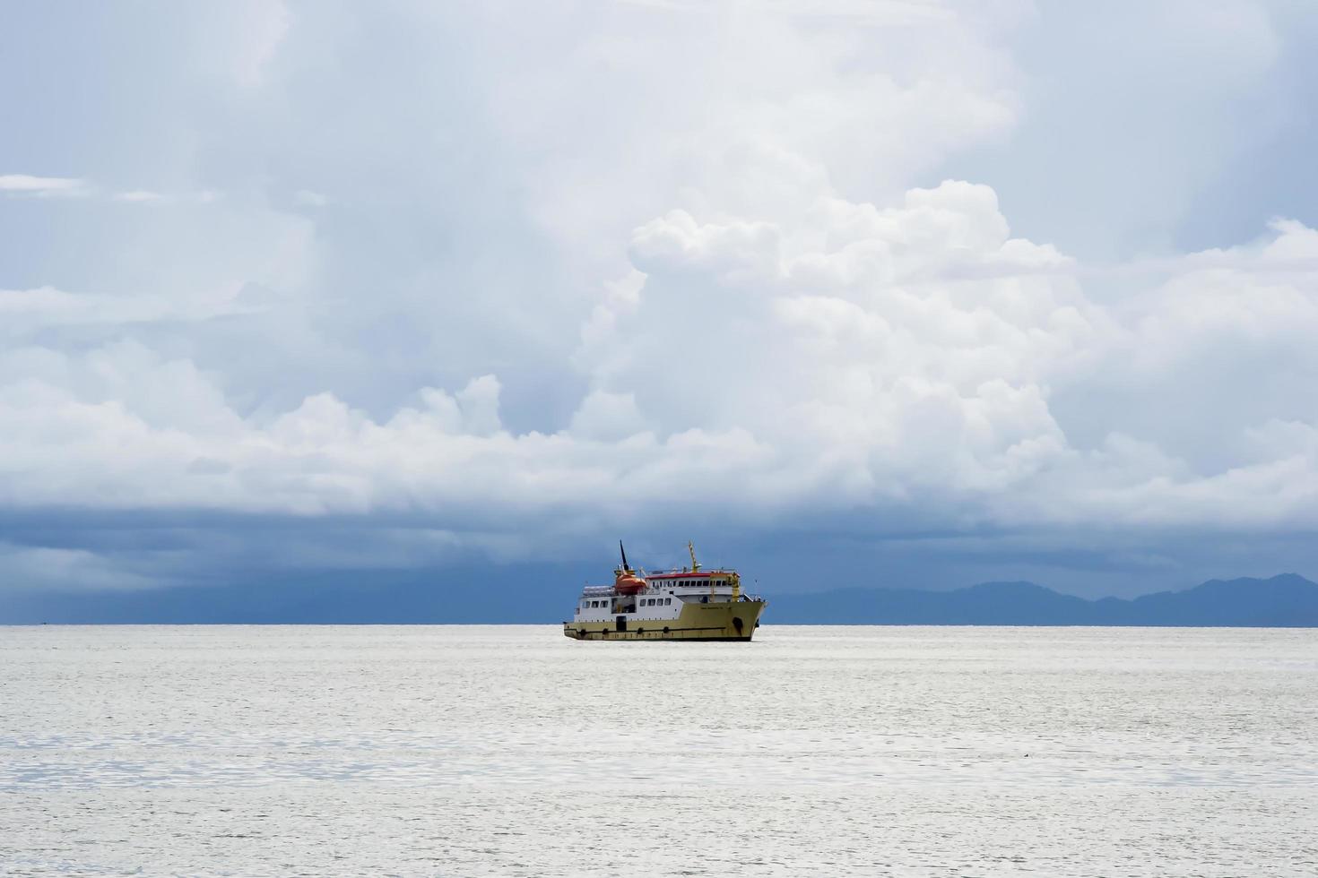 Passenger ship in the sea photo