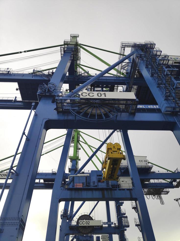 A Giant Quay Crane on port platform photo
