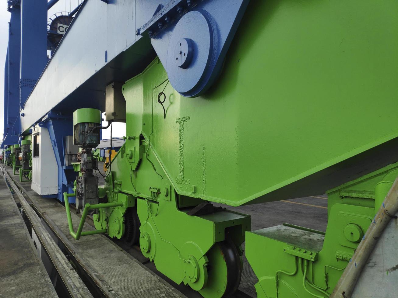 A Giant Quay Crane on port platform photo