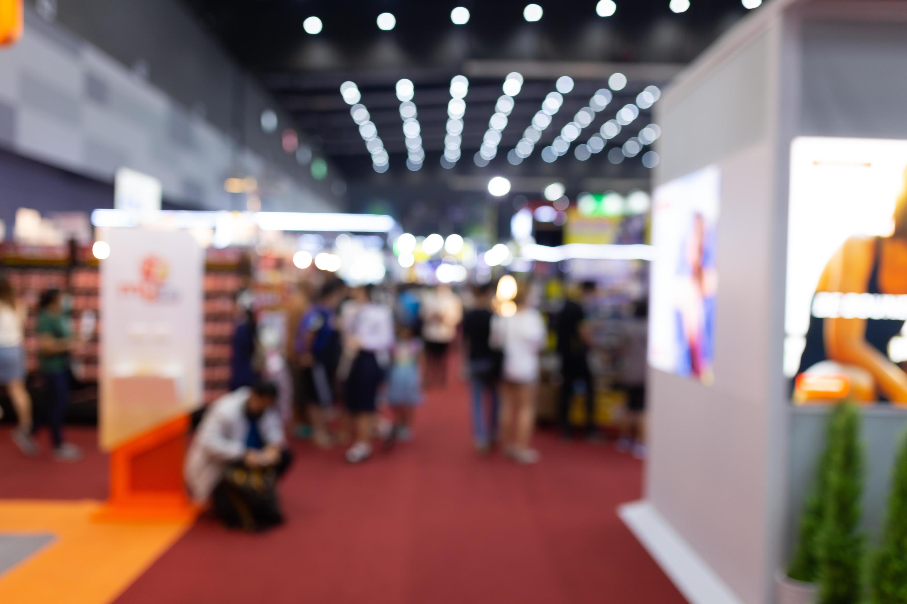 Abstract blur people in exhibition hall event trade show expo 3169171 ...