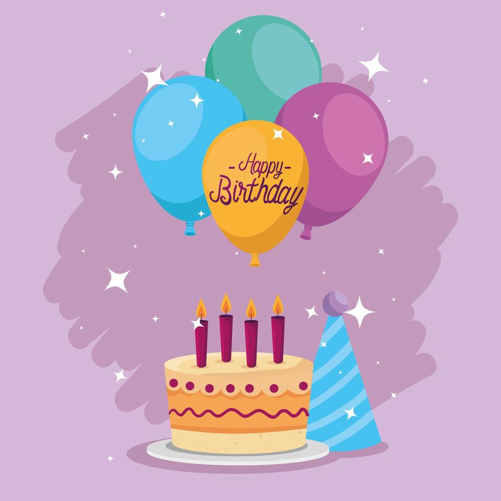 Happy Birthday cake vector design