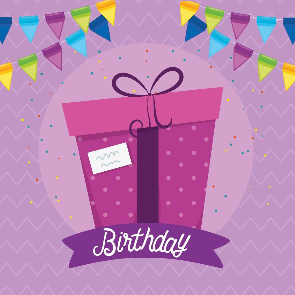 Happy Birthday gift vector design