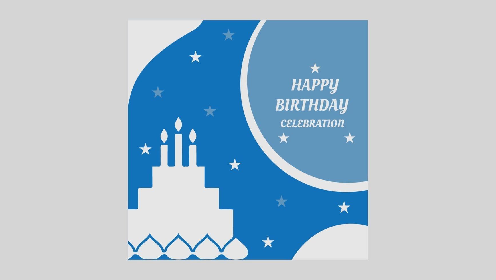 HAPPY BIRTHDAY SOCIAL MEDIA POST DESIGN vector