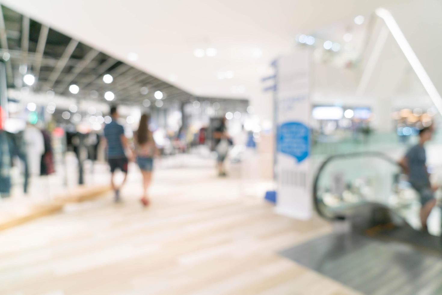 Abstract blur beautiful luxury shopping mall photo
