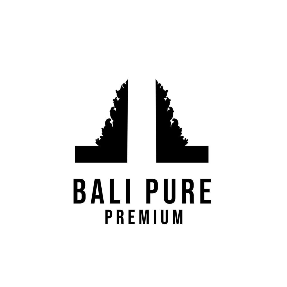 Bali pure temple religion design vector