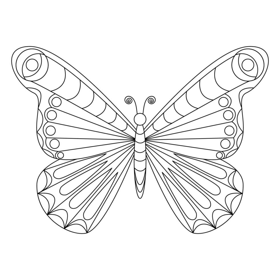 Colorful butterfly isolated on a white background. vector