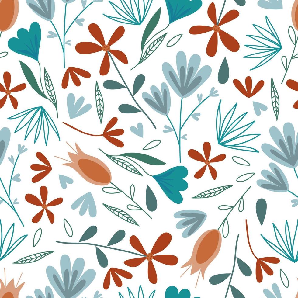 Summer seamless pattern in bright colors for fabric and textiles. vector