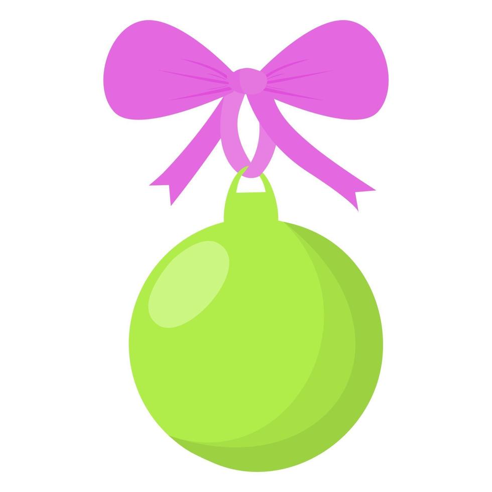 Green Christmas ball for decorating the Christmas tree. vector
