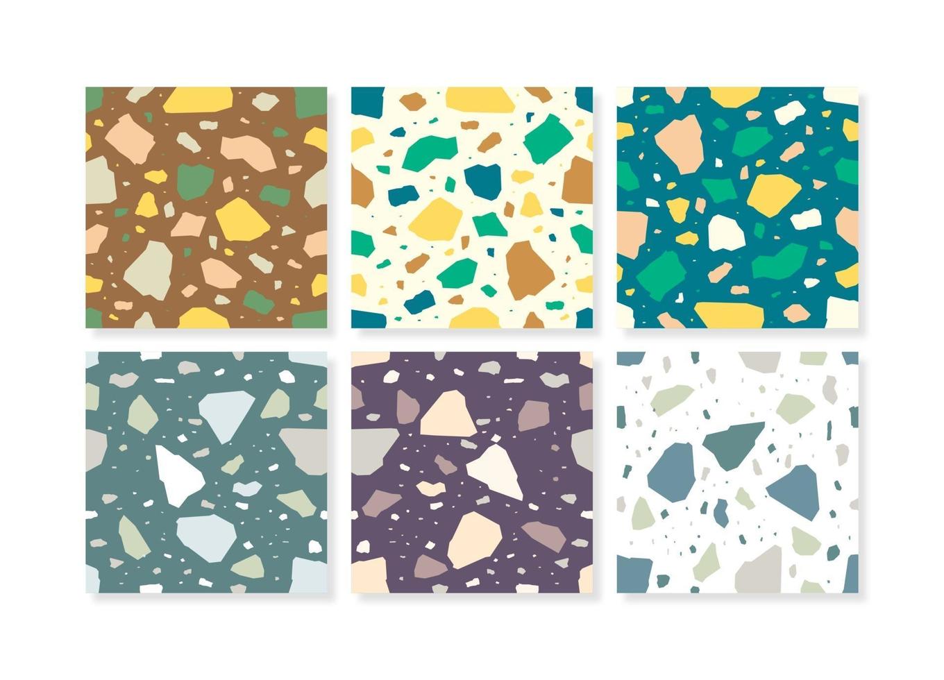 Set of Geometric stones shape seamless pattern vector