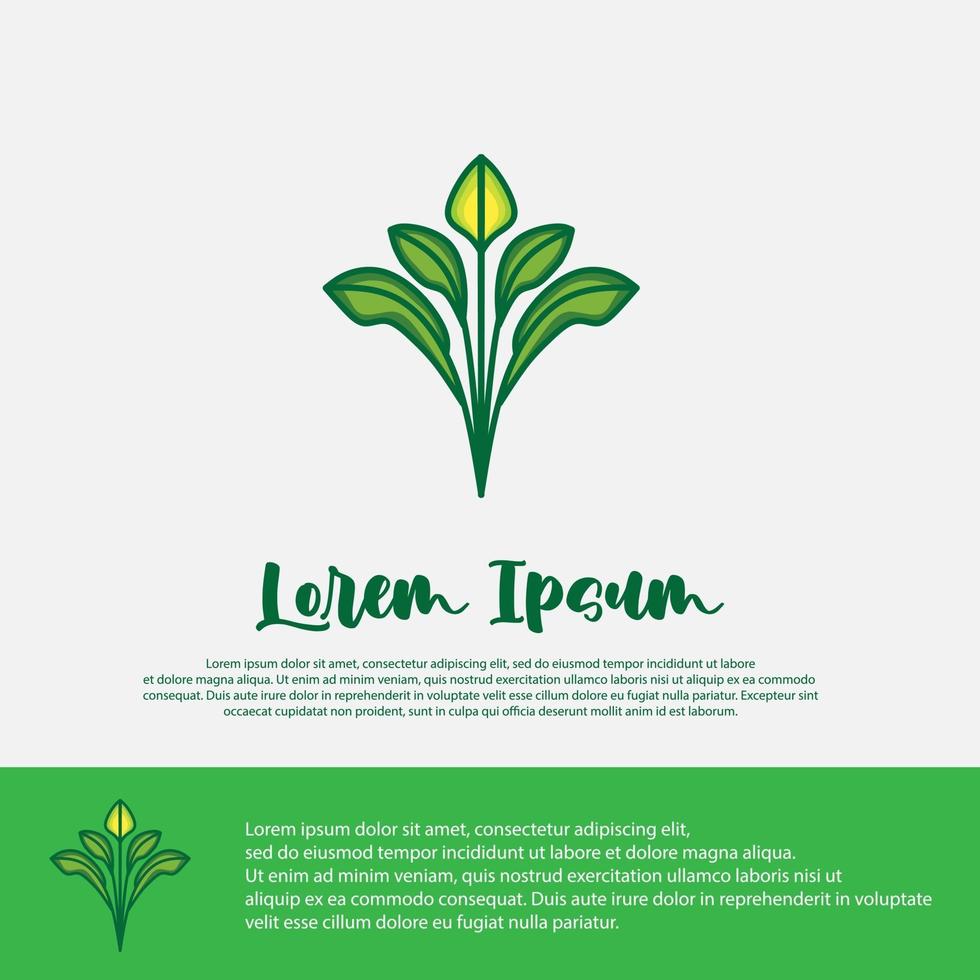 plant logo template vector