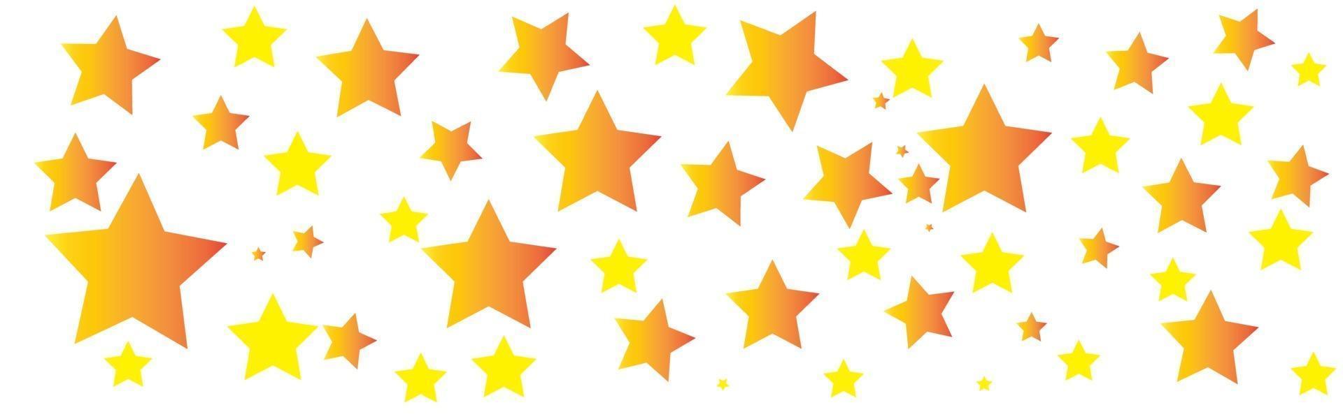 Seamless pattern in cute yellow and orange stars for fabric, textile vector