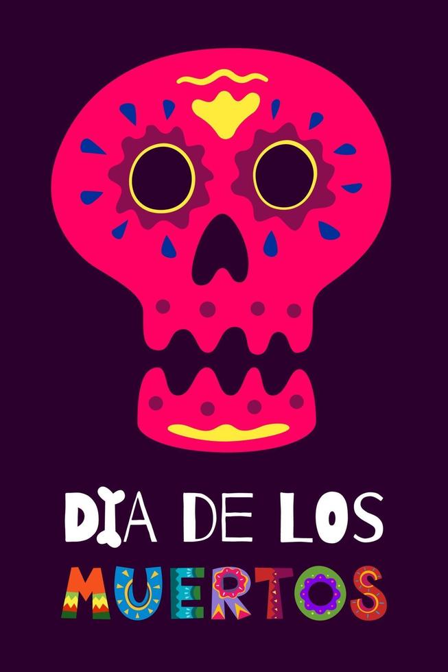 cartel del dia de los muertos mexicano dia de los muertos. México vector