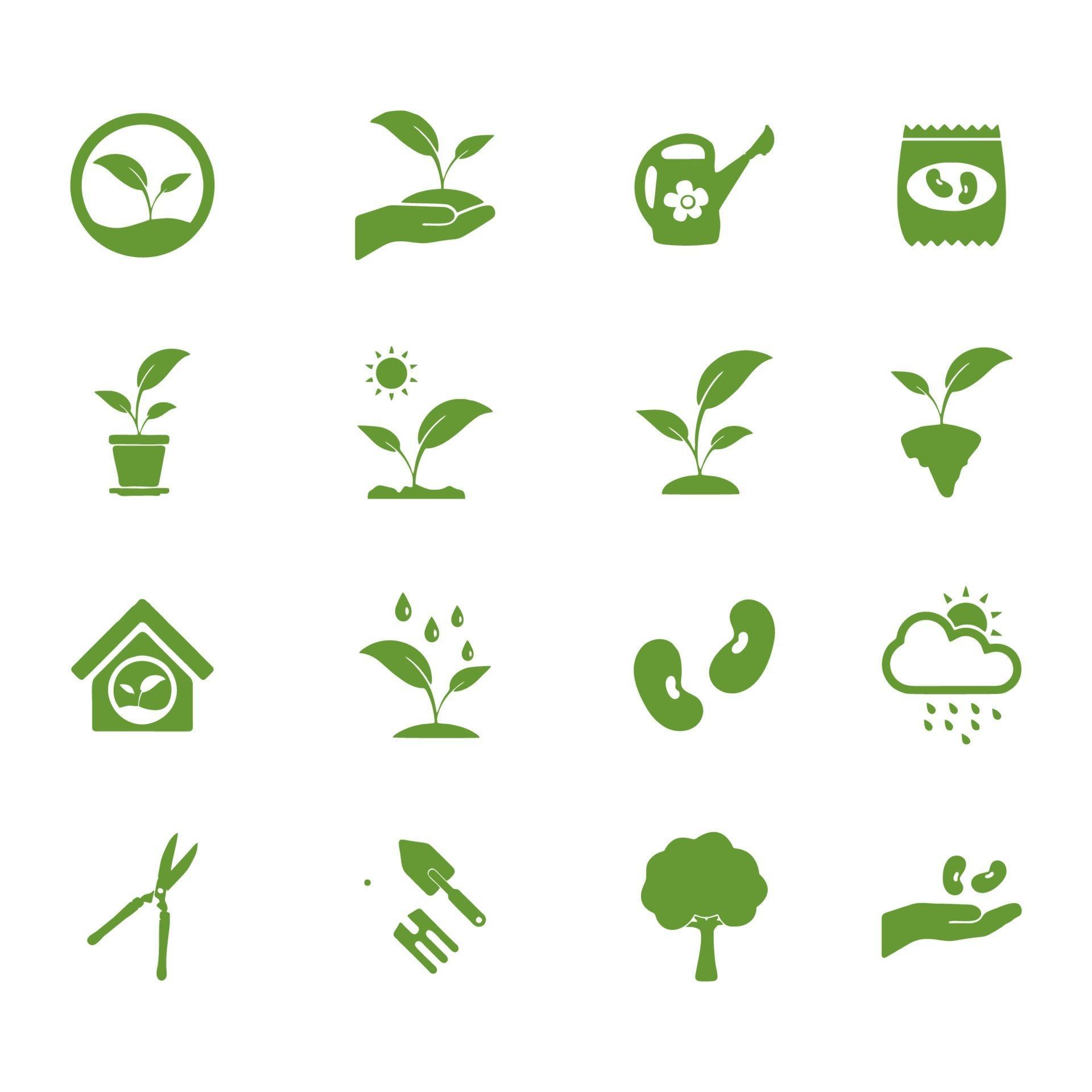 set of green eco icons 3170460 Vector Art at Vecteezy