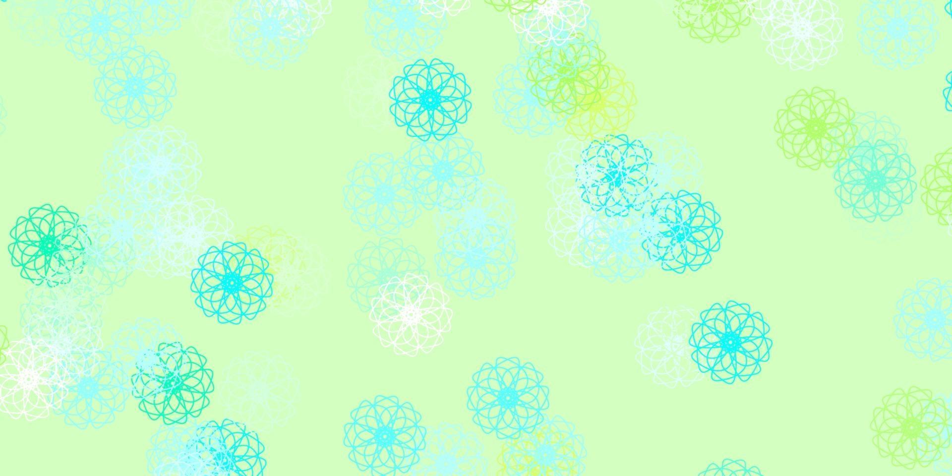 Light Blue, Green vector natural backdrop with flowers.