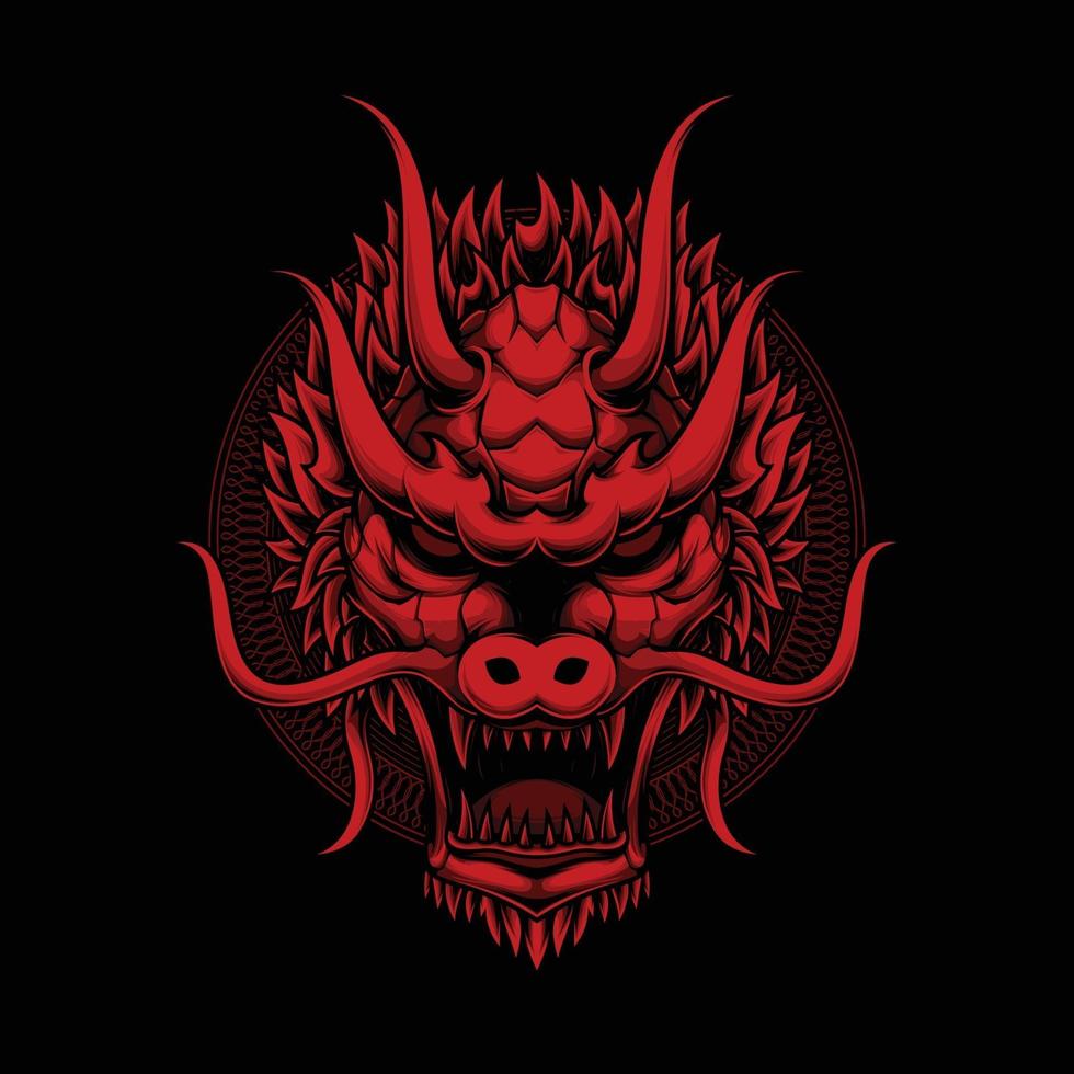 The Red Dragon from Japan vector