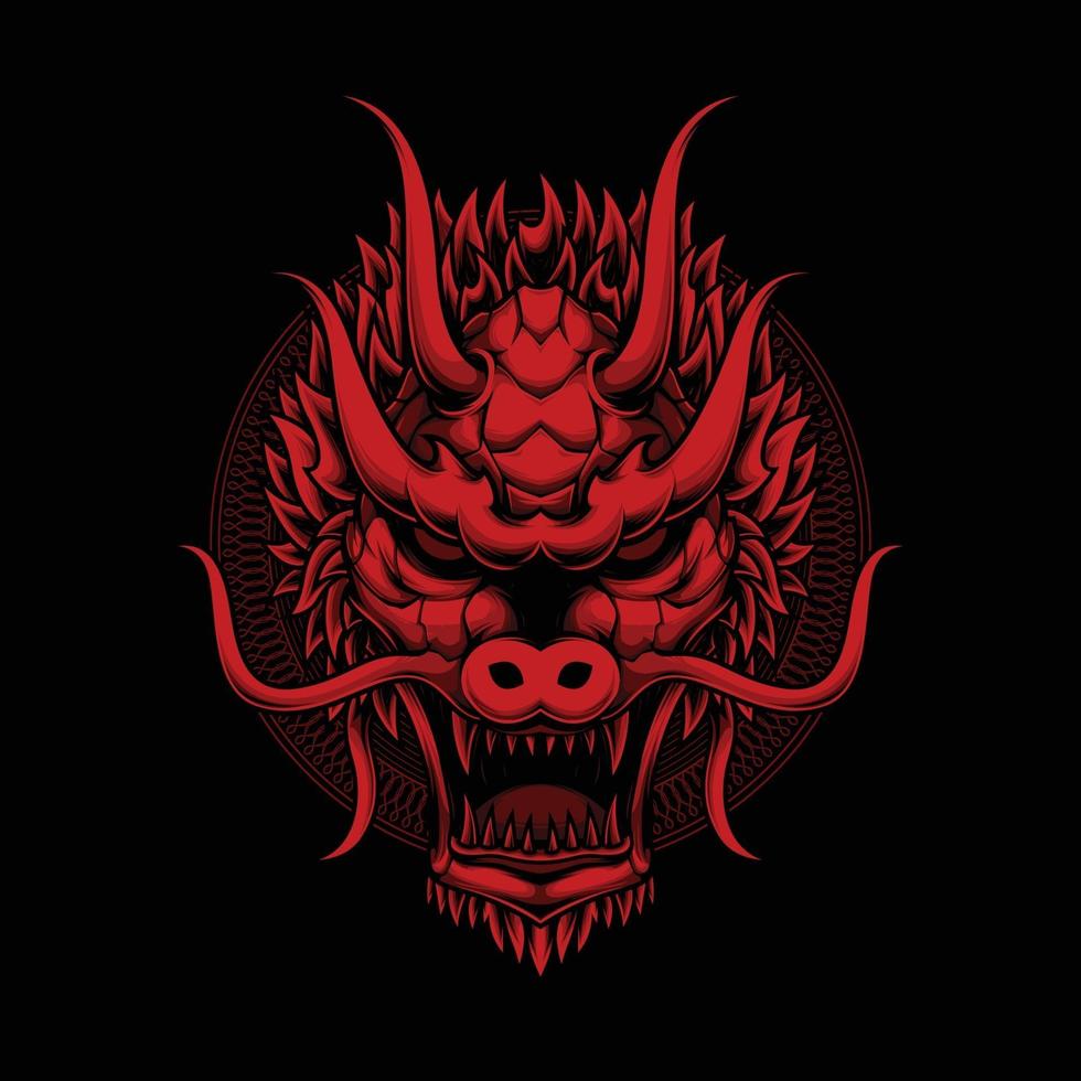 The Red Dragon from Japan vector