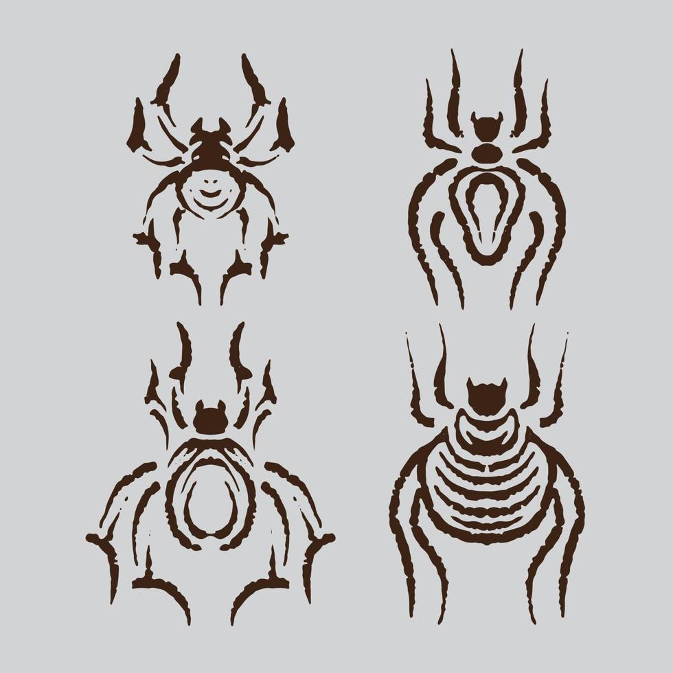 Dirty spider drawing vector