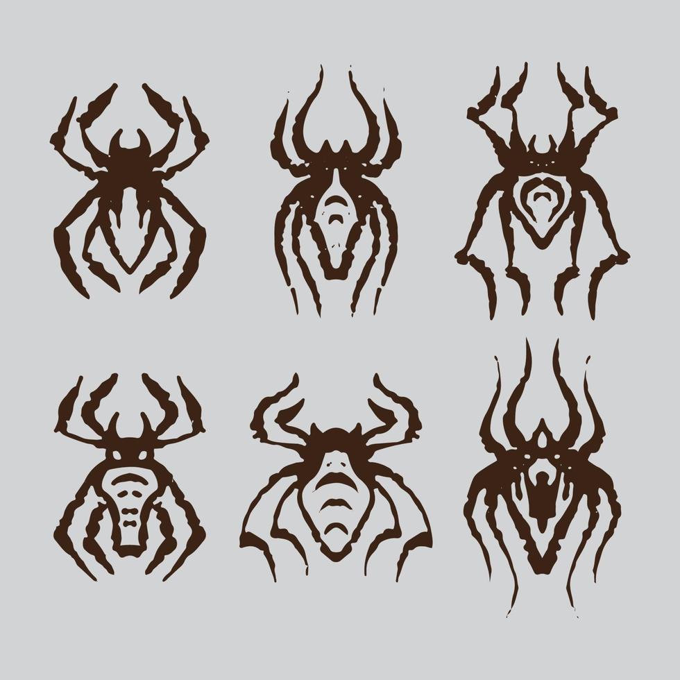 dibujo de araña sucia vector