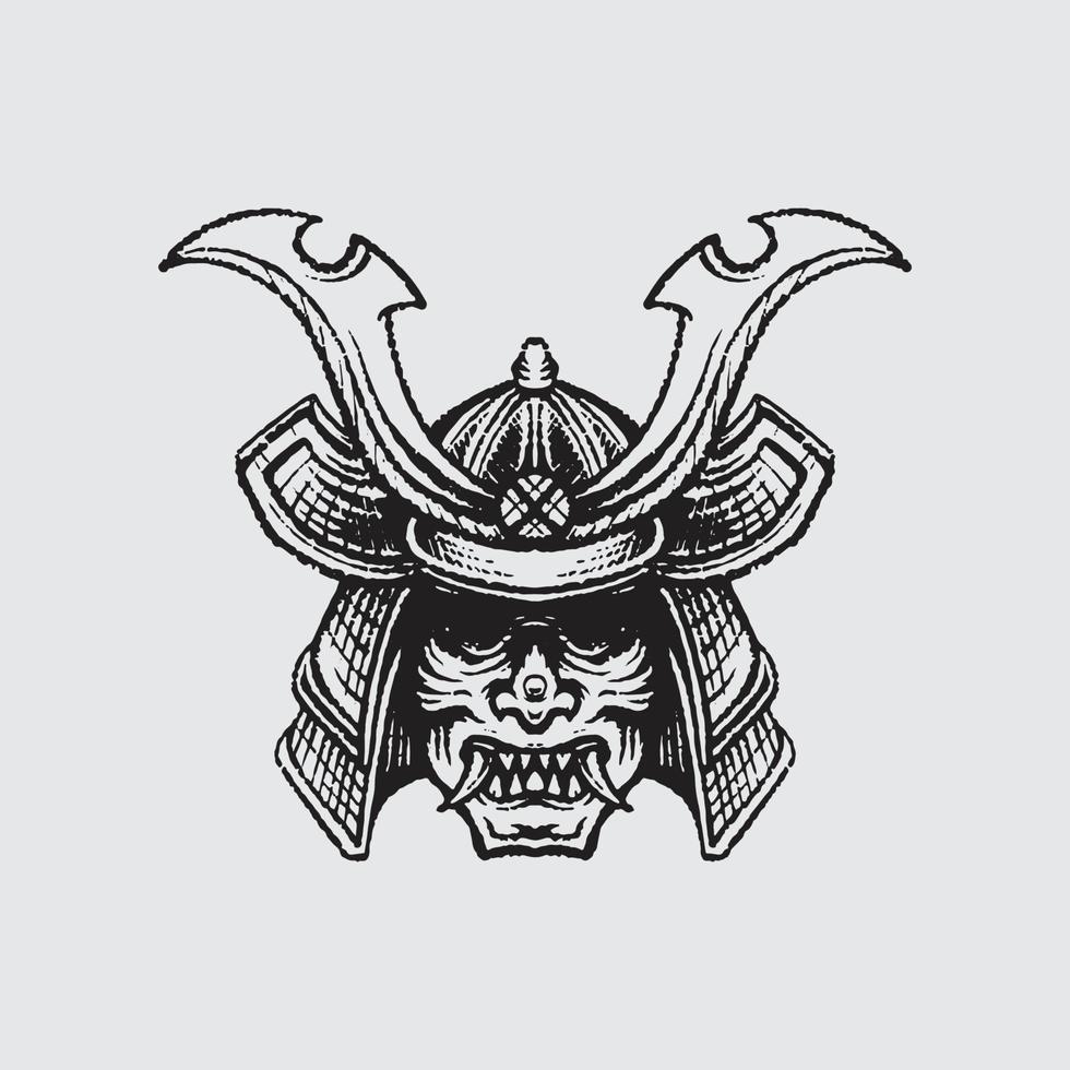 Samurai warrior illustration vector