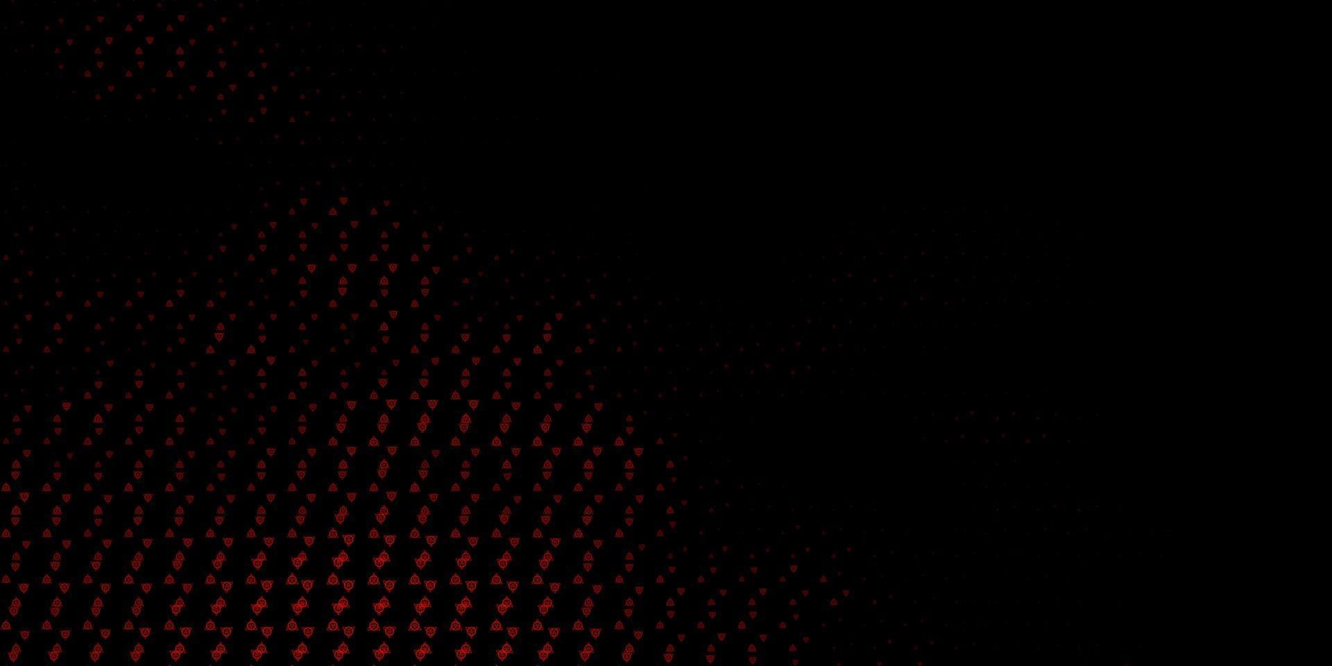 Dark Red vector texture with religion symbols.