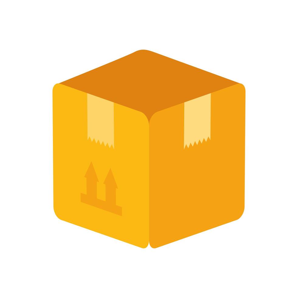 delivery service with box package isolated icon vector