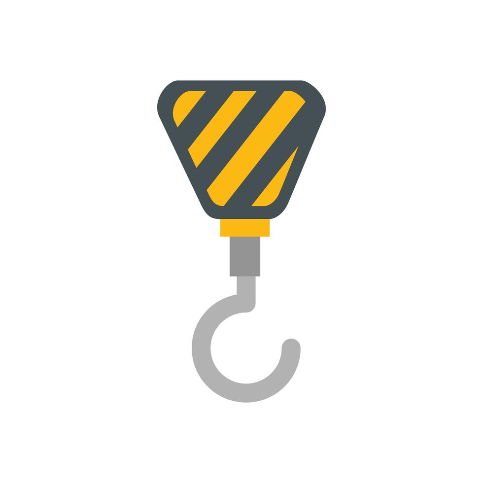 industrial crane hook isolated icon vector