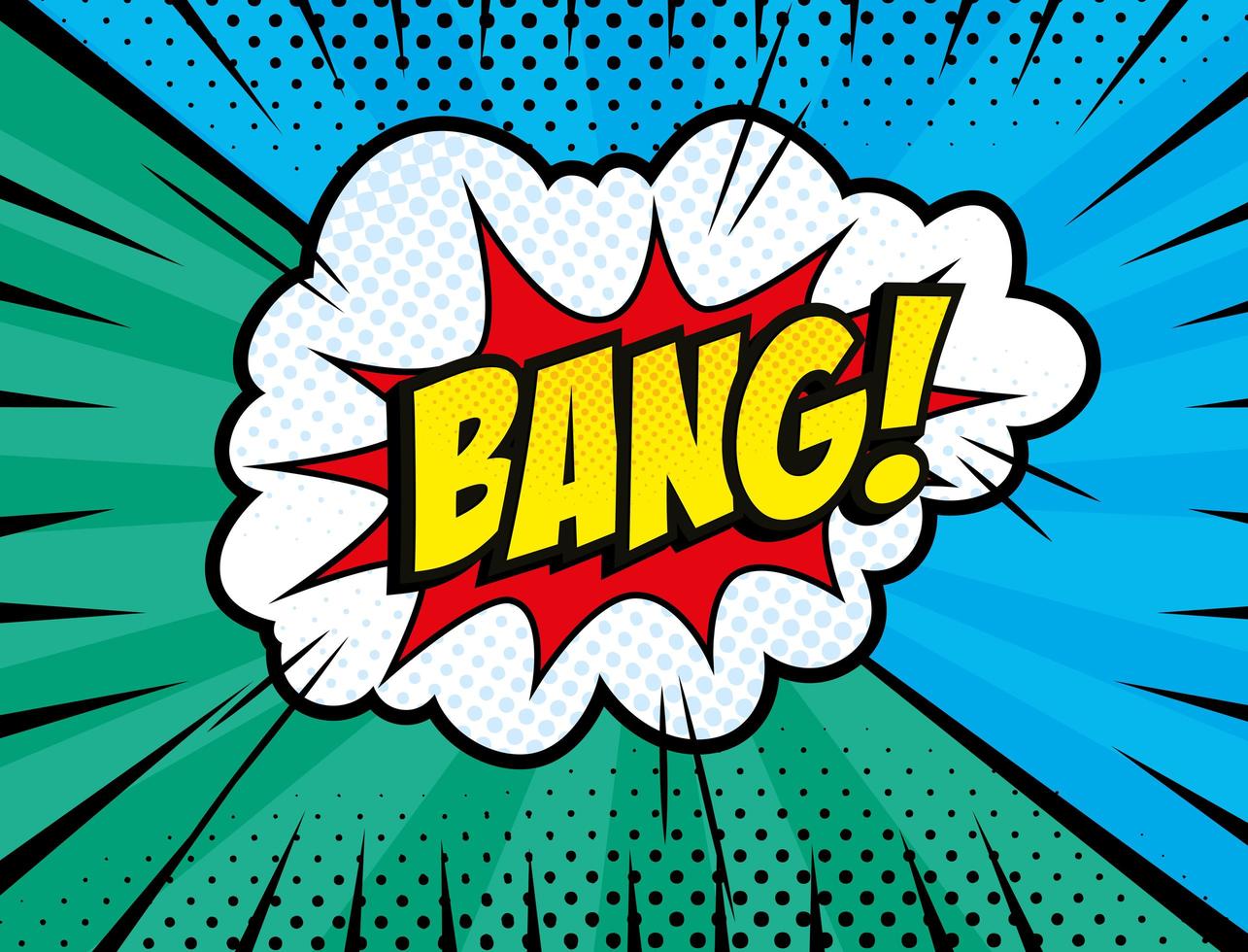 explosion bang pop art style icon vector