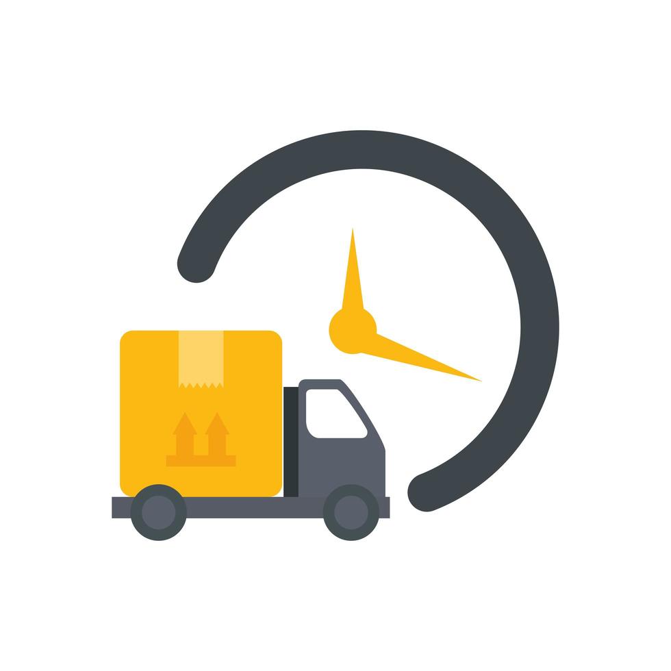 delivery service with truck transportation isolated icon vector