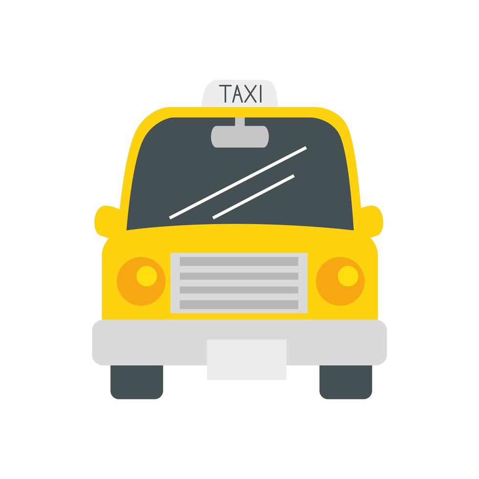 Diseño de vector de vehículo de taxi aislado