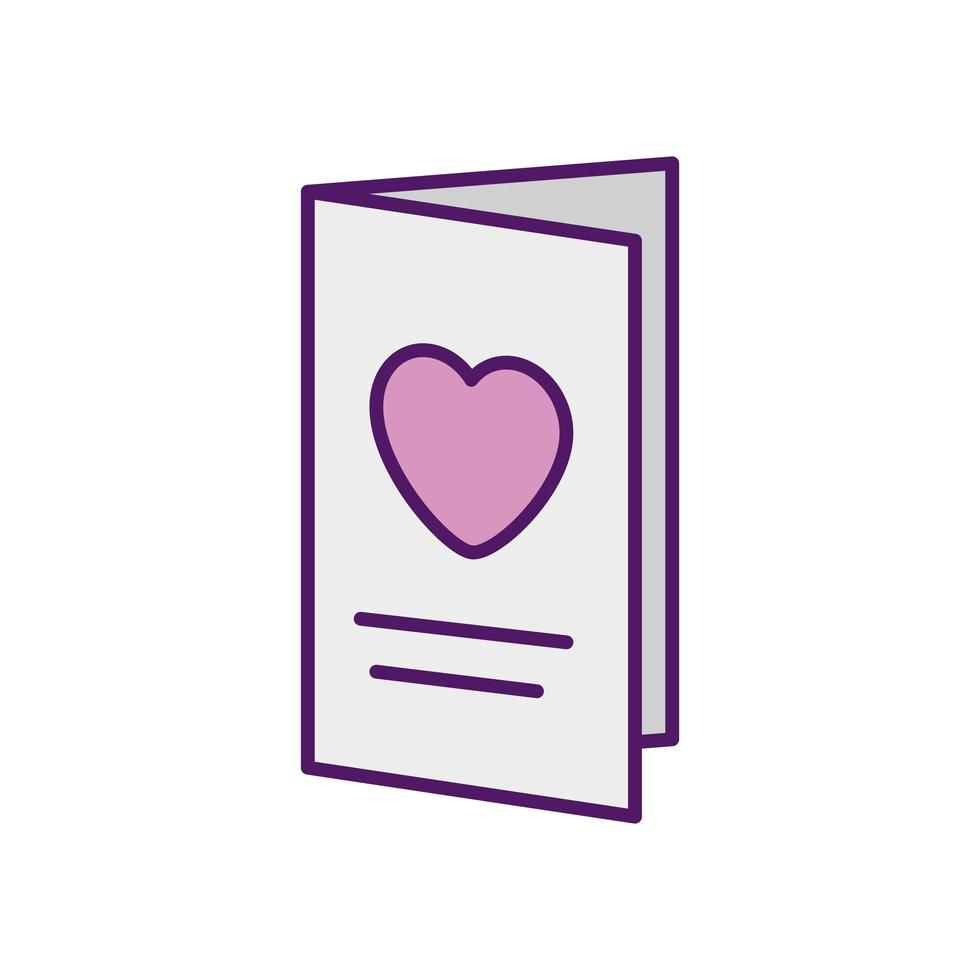 Love card with heart vector design