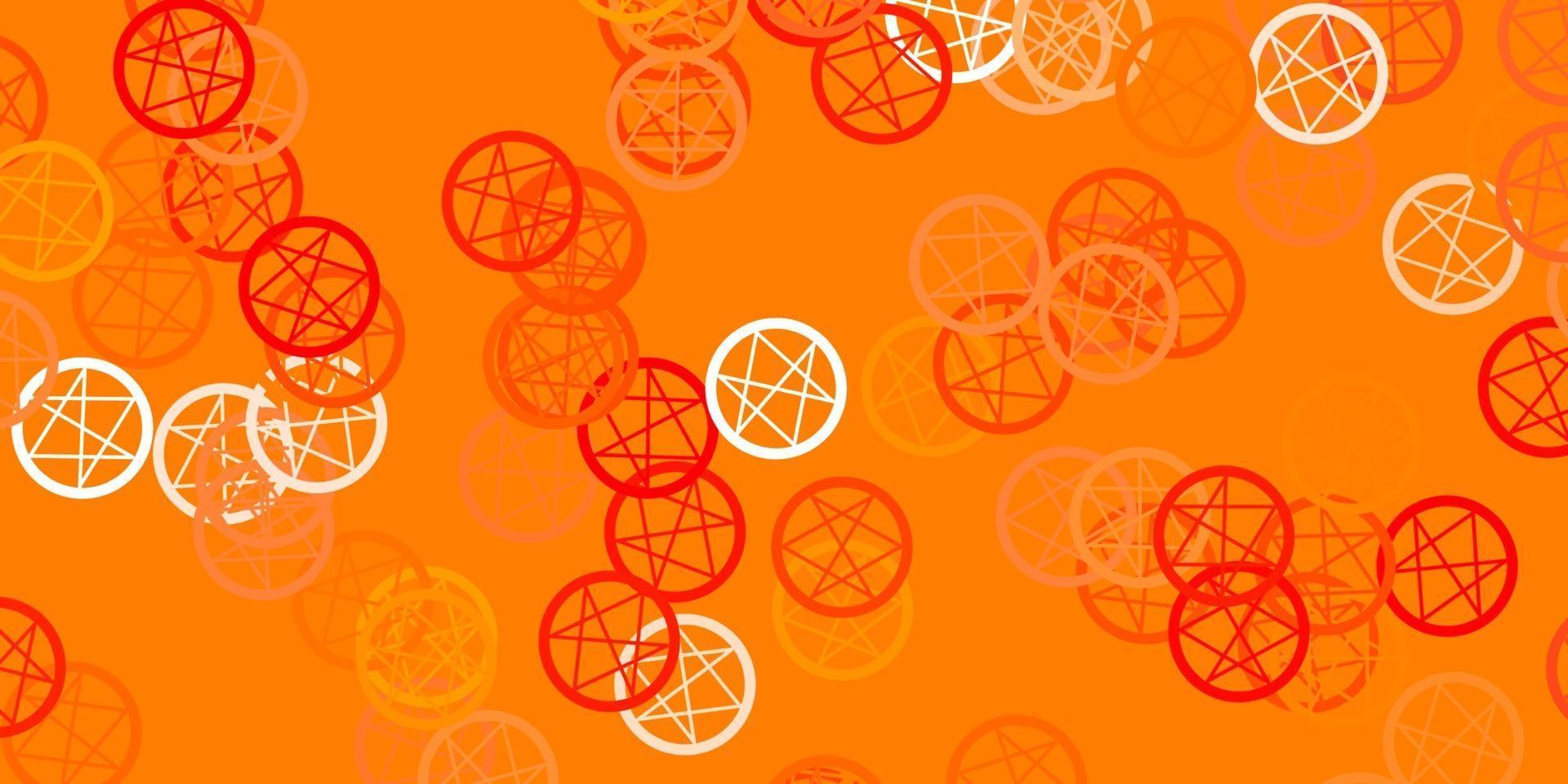 Light Red vector backdrop with mystery symbols.