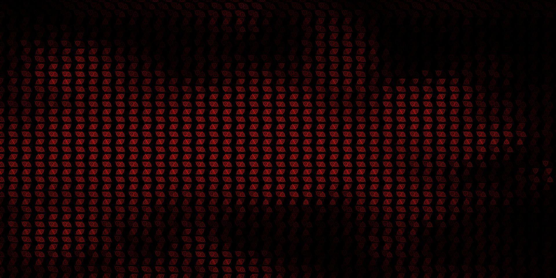 textura de vector rojo oscuro con símbolos religiosos.