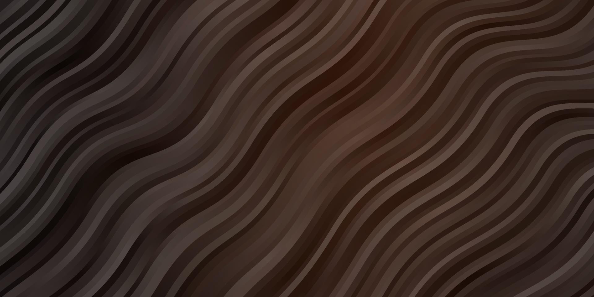 textura de vector marrón oscuro con curvas.