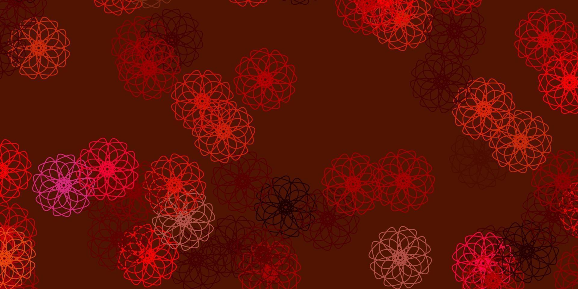 Light Red, Yellow vector natural layout with flowers.
