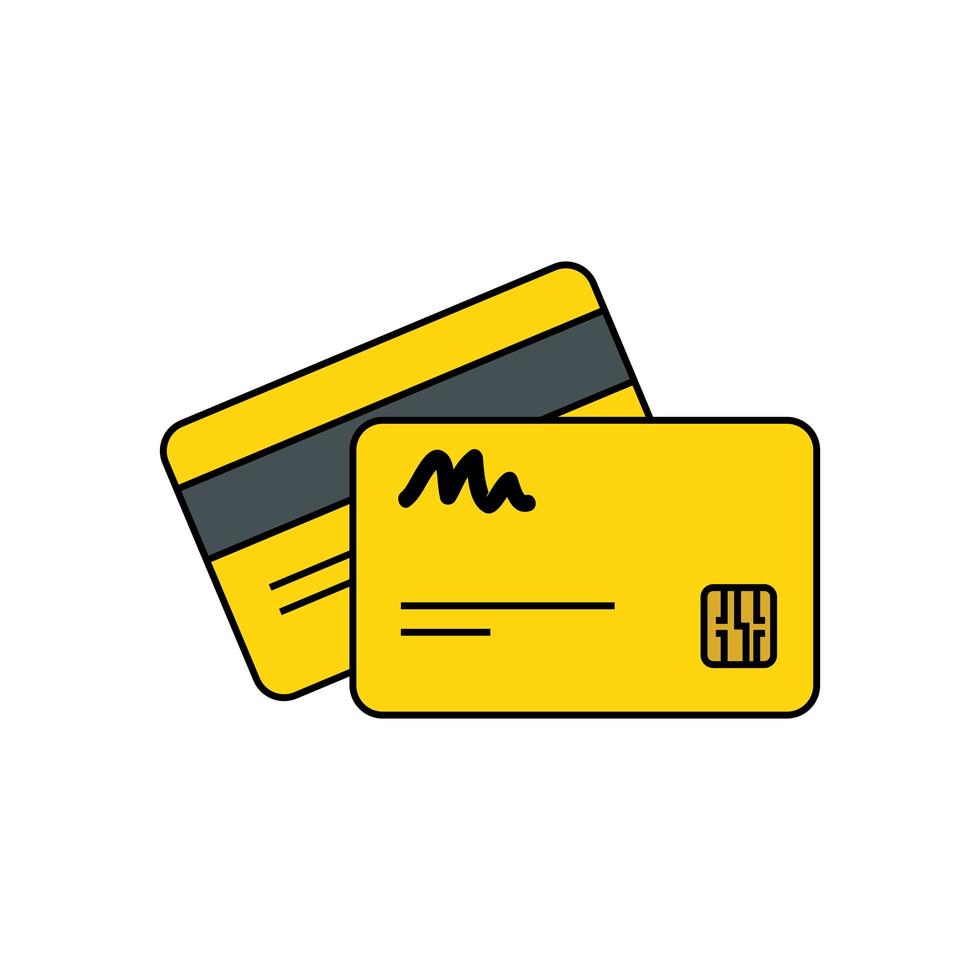 Isolated money credit card vector design
