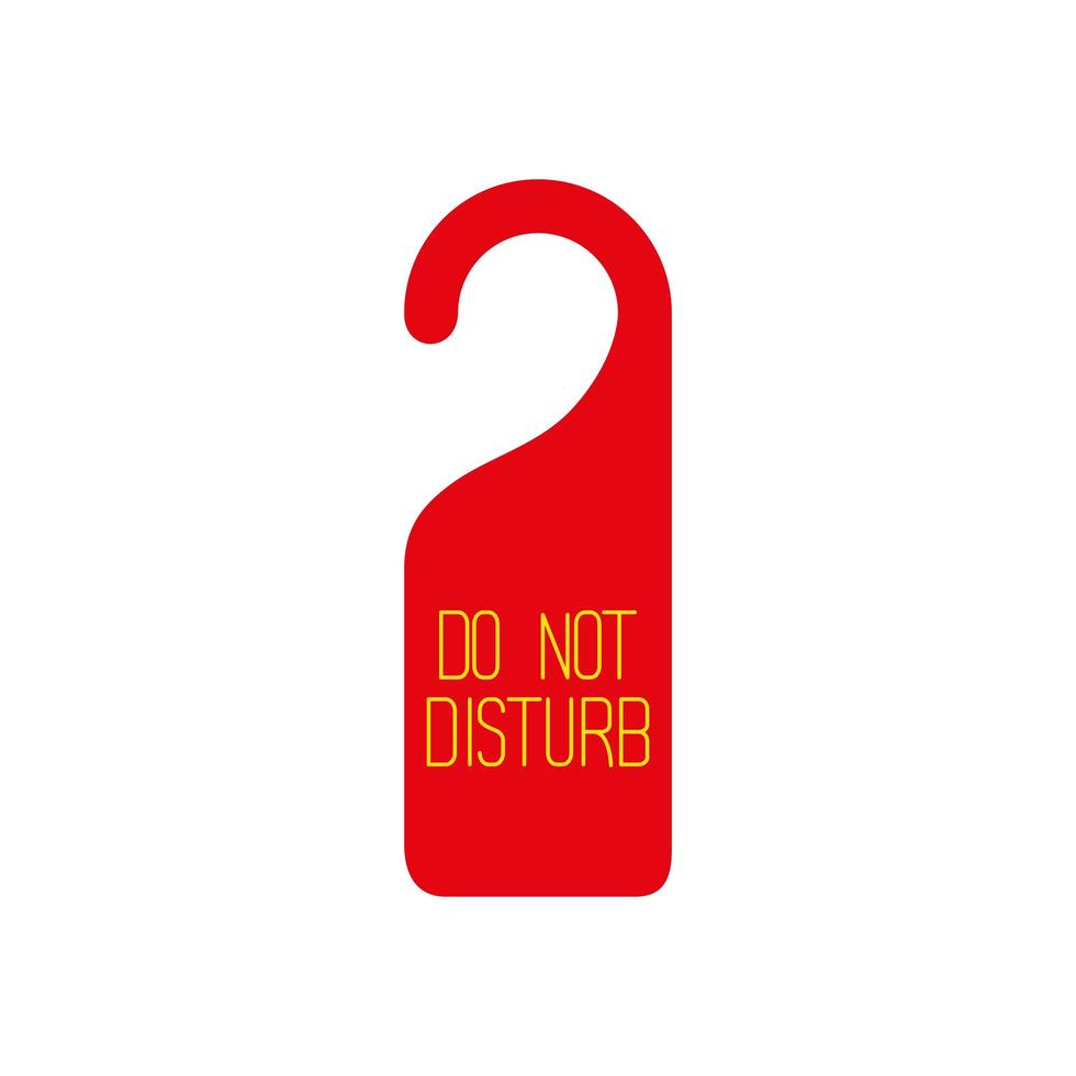 Isolated hotel door hanger icon vector design