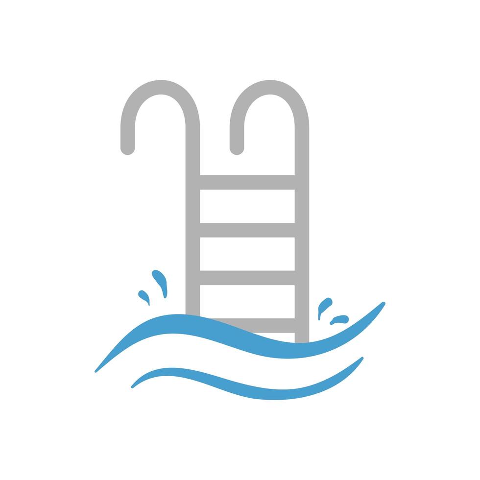Isolated hotel pool and ladder icon vector design