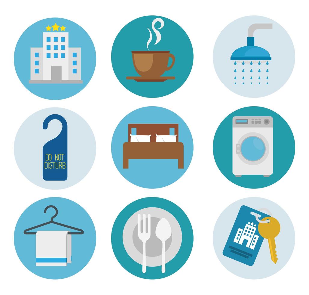 Isolated hotel icon set vector design