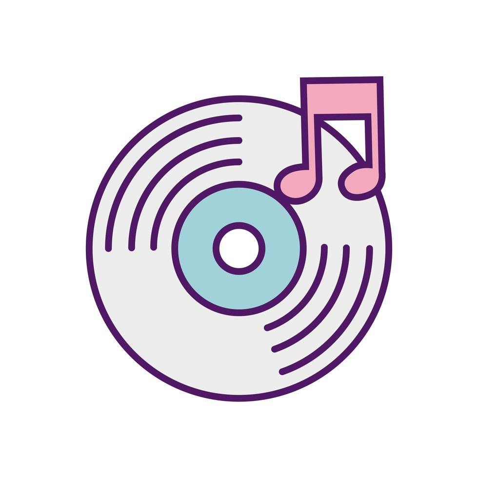 Isolated music cd and note icon vector design