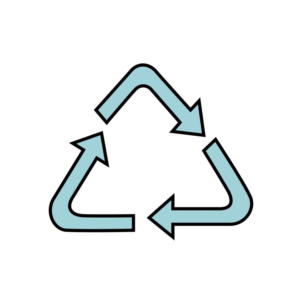 arrows symbol recycle isolated icon vector