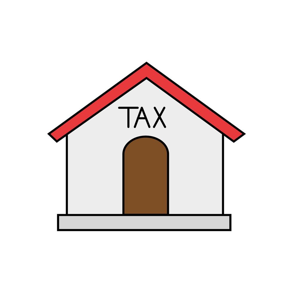 Isolated tax house vector design