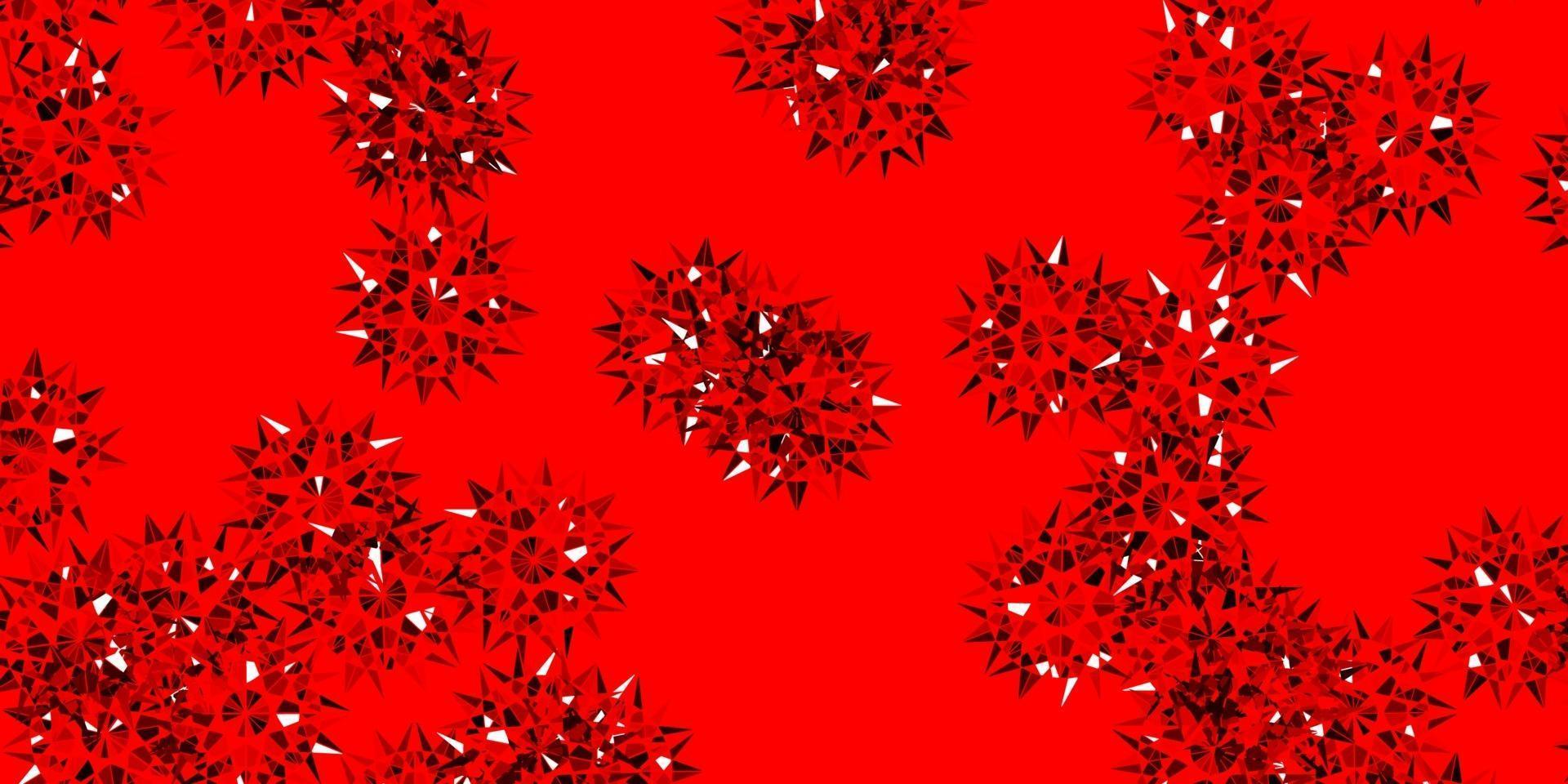 Fondo de doodle de vector rojo claro con flores.