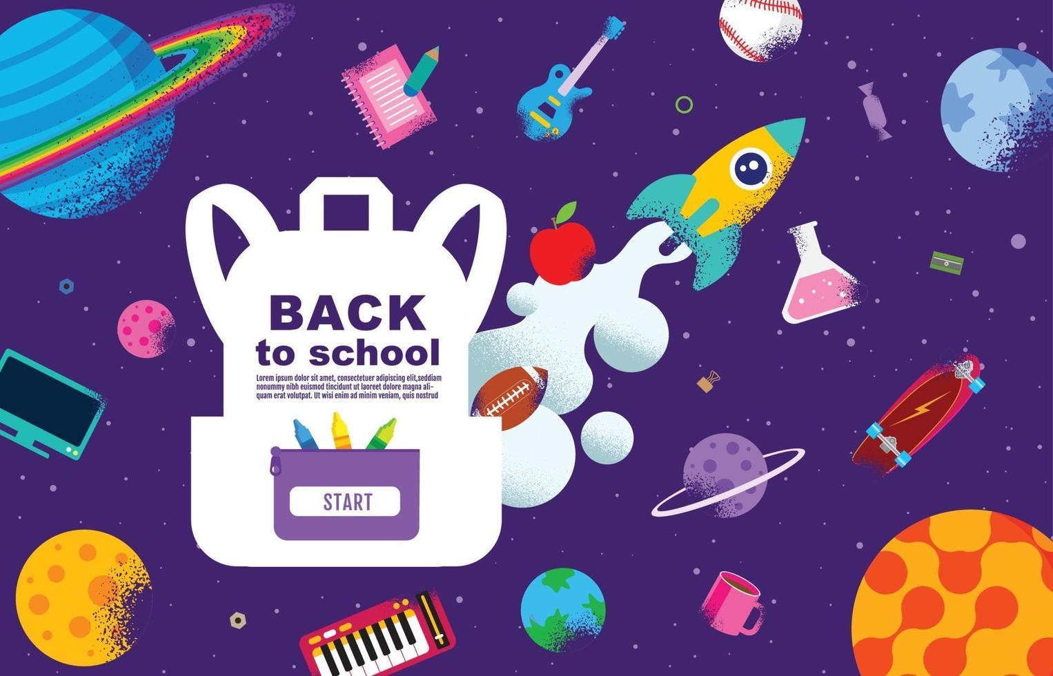 back to school, Book Inspiration, Online Learning, flat design vector. vector