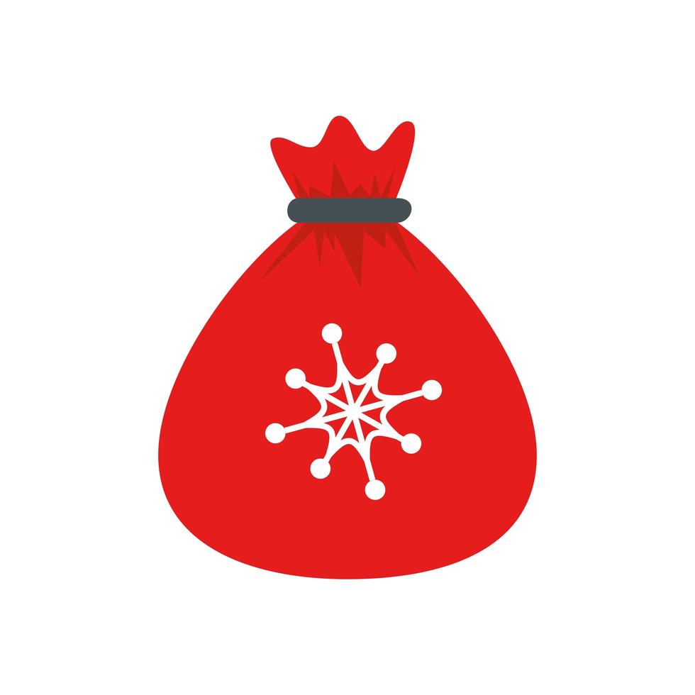 bag of santa claus isolated icon vector