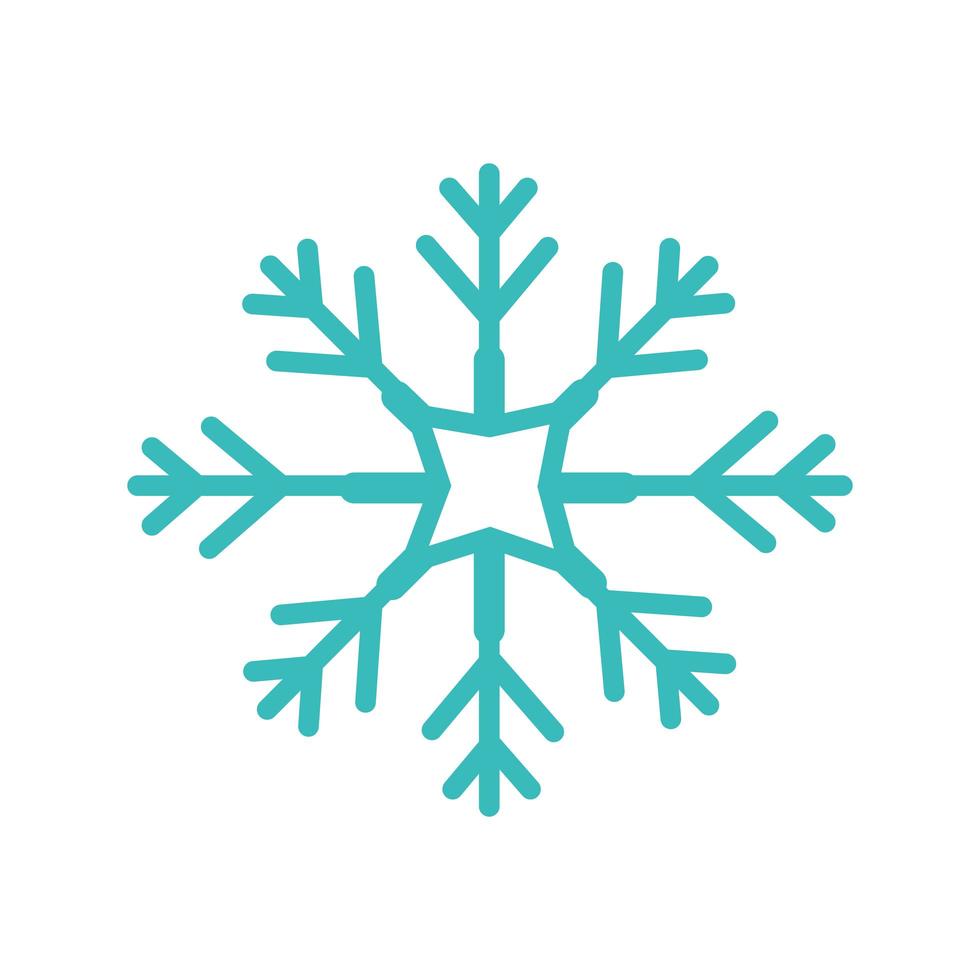 snowflake christmas decoration isolated icon vector