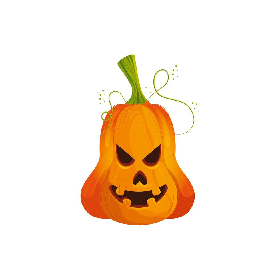 halloween pumpkin traditional isolated icon vector