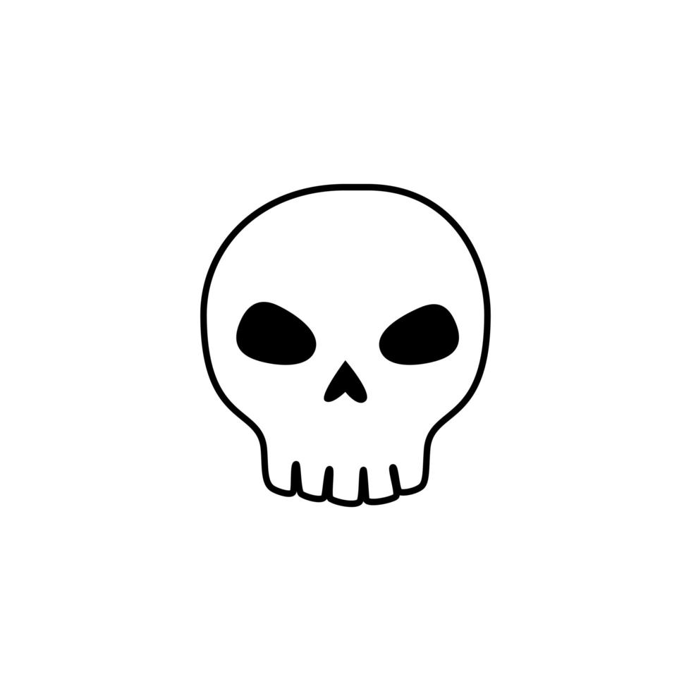 skull dead halloween isolated icon vector